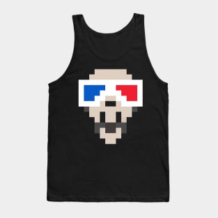 3d Glasses Skull Tank Top